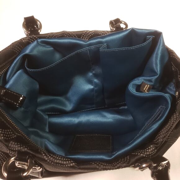 Vintage Coach Monogram/ Turquoise silk lined Hobo bag - Picture 6 of 6